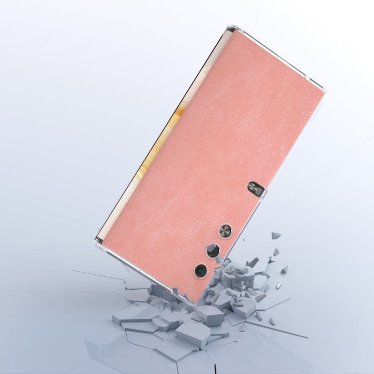 For Honor V Purse PU Leather Transparent Edge Phone Case(Pink)