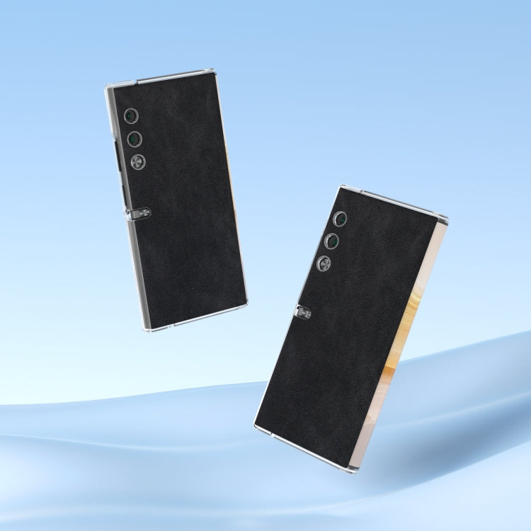 For Honor V Purse PU Leather Transparent Edge Phone Case(Black)