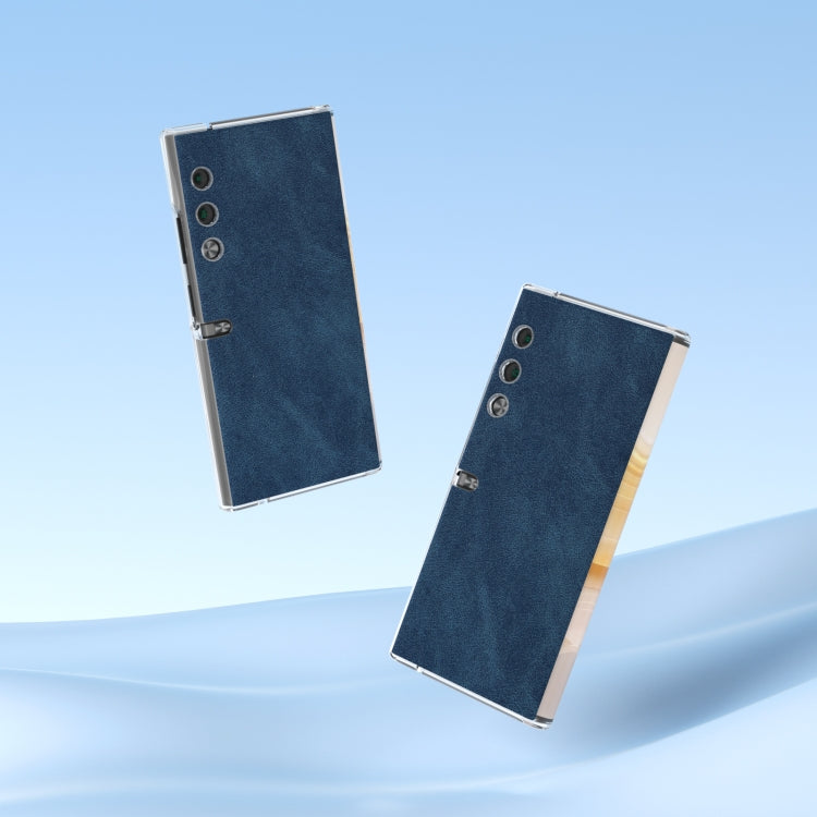 For Honor V Purse PU Leather Transparent Edge Phone Case(Blue)