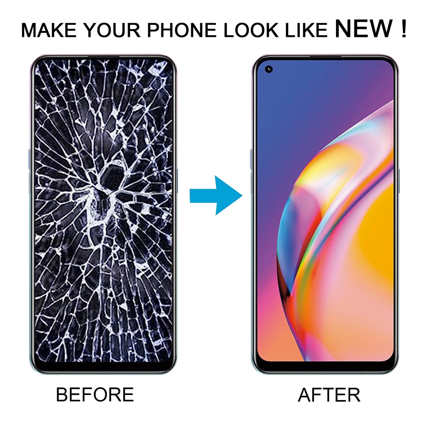 For OPPO Reno5 Lite OLED LCD Screen Digitizer Full Assembly with Frame