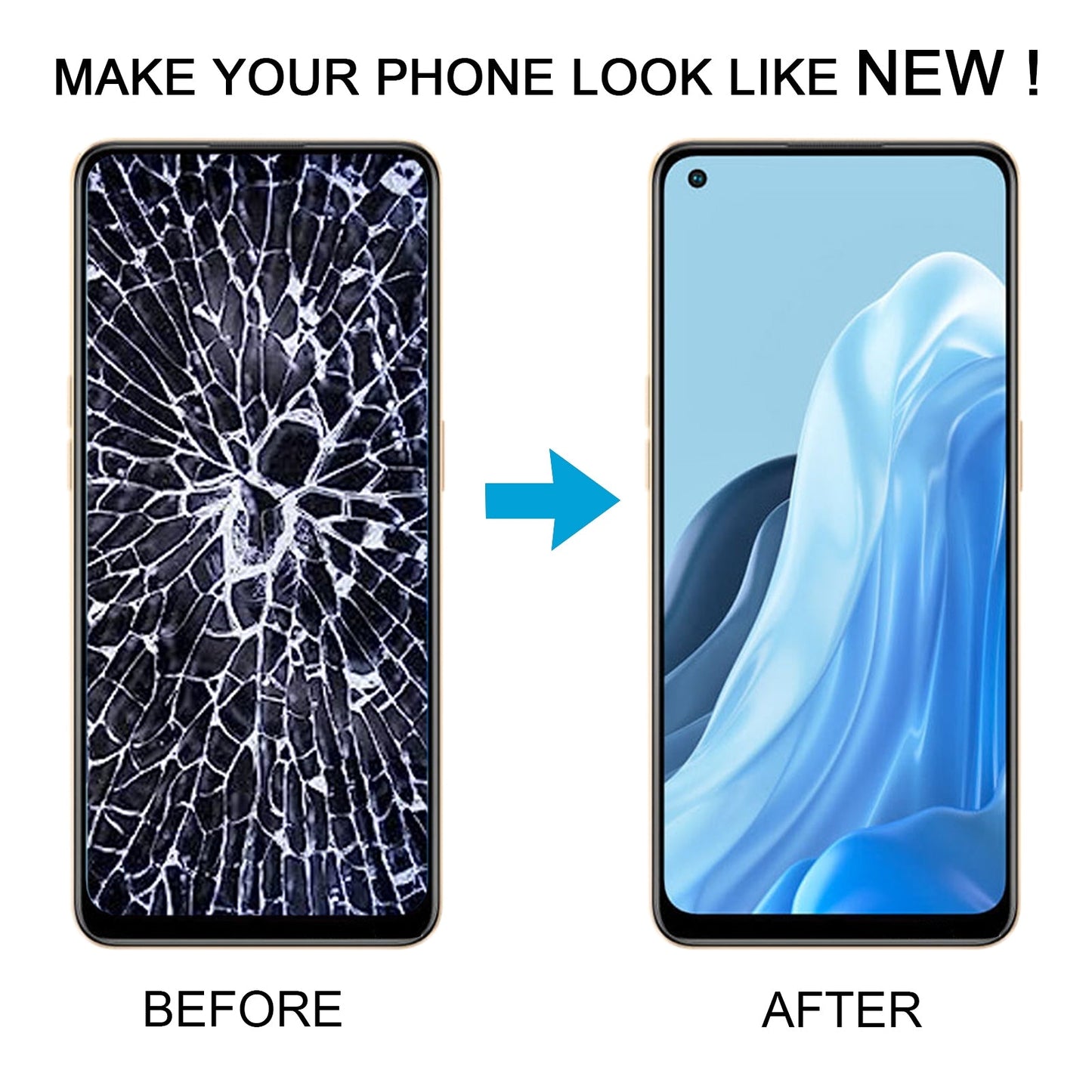 For OPPO Reno7 4G OLED LCD Screen Digitizer Full Assembly with Frame