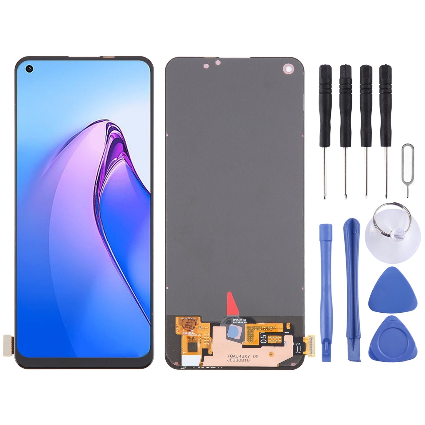 For OPPO Reno8 4G OLED LCD Screen with Digitizer Full Assembly