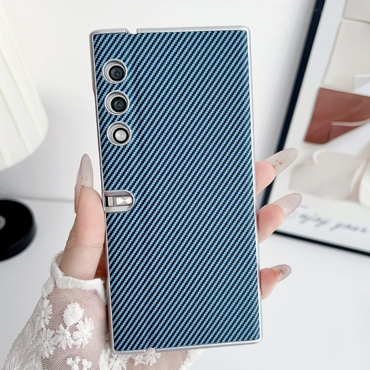 For Honor V Purse Kevlar Carbon Fiber Ultra-thin Shockproof Phone Case(Blue)