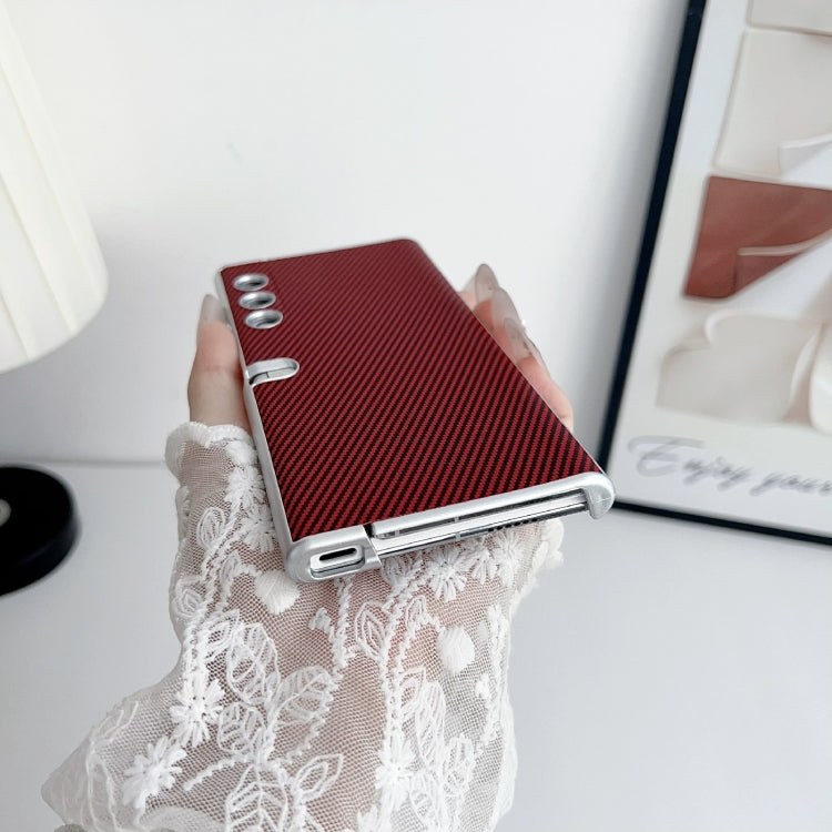 For Honor V Purse Kevlar Carbon Fiber Ultra-thin Shockproof Phone Case(Dark Blue)