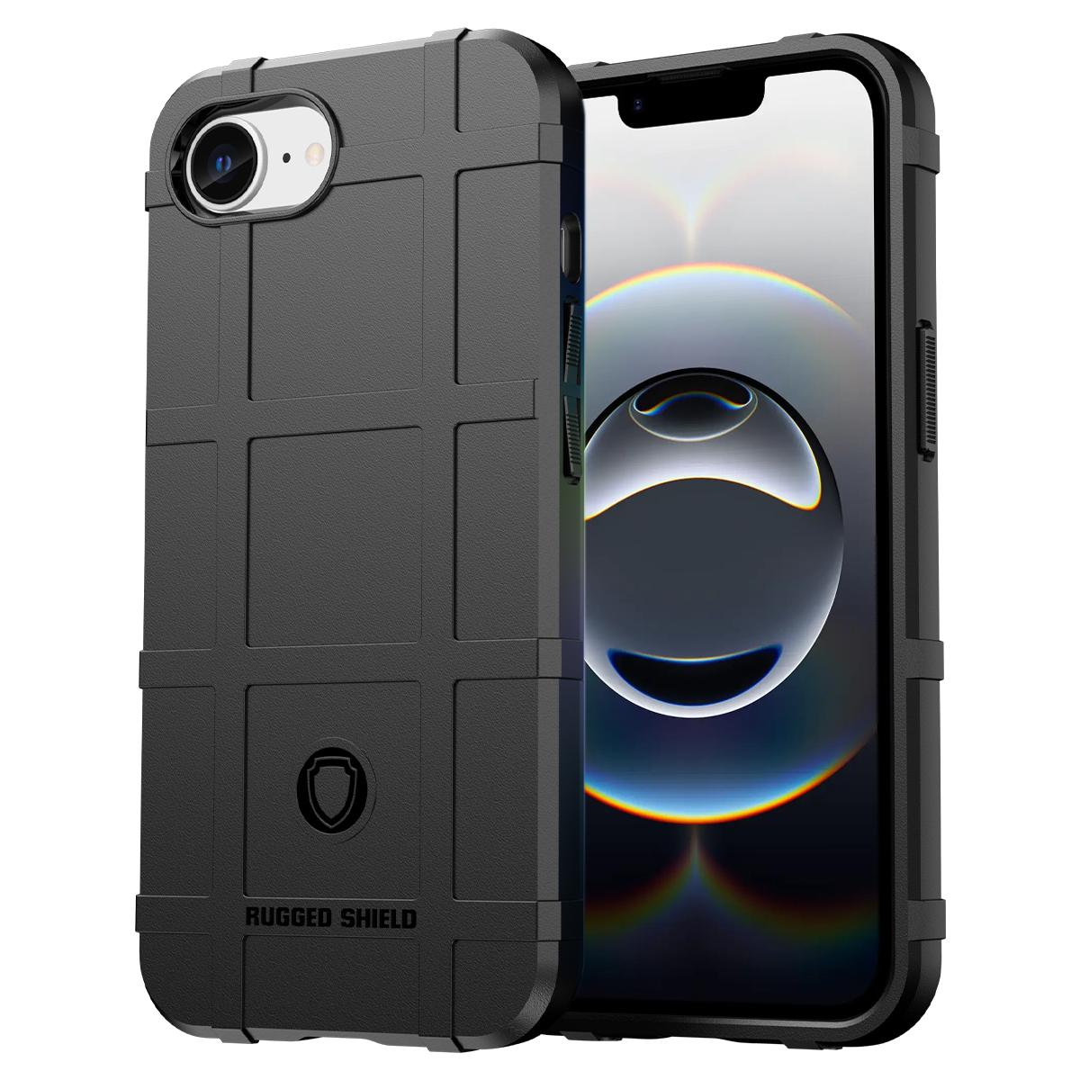 For iPhone 16e Full Coverage Shockproof TPU Phone Case(Black)