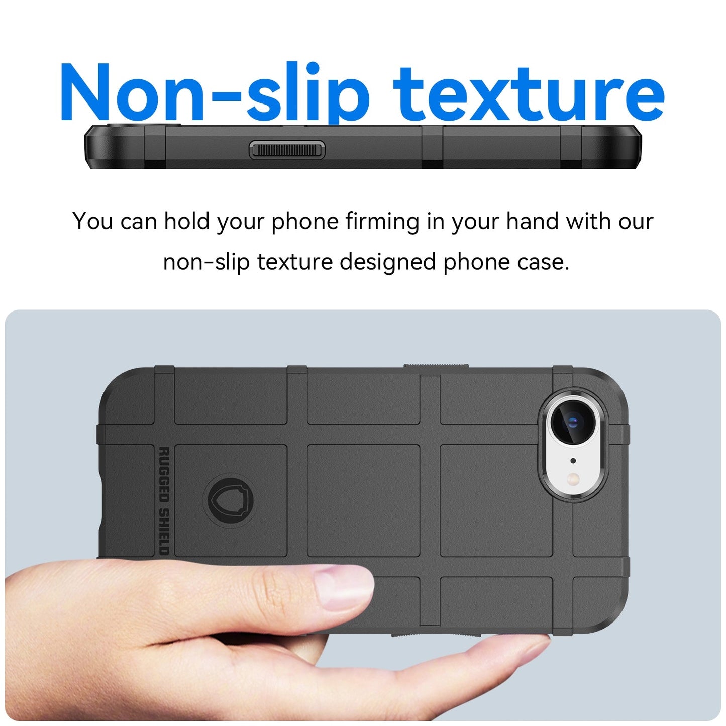 For iPhone 16e Full Coverage Shockproof TPU Phone Case(Black)
