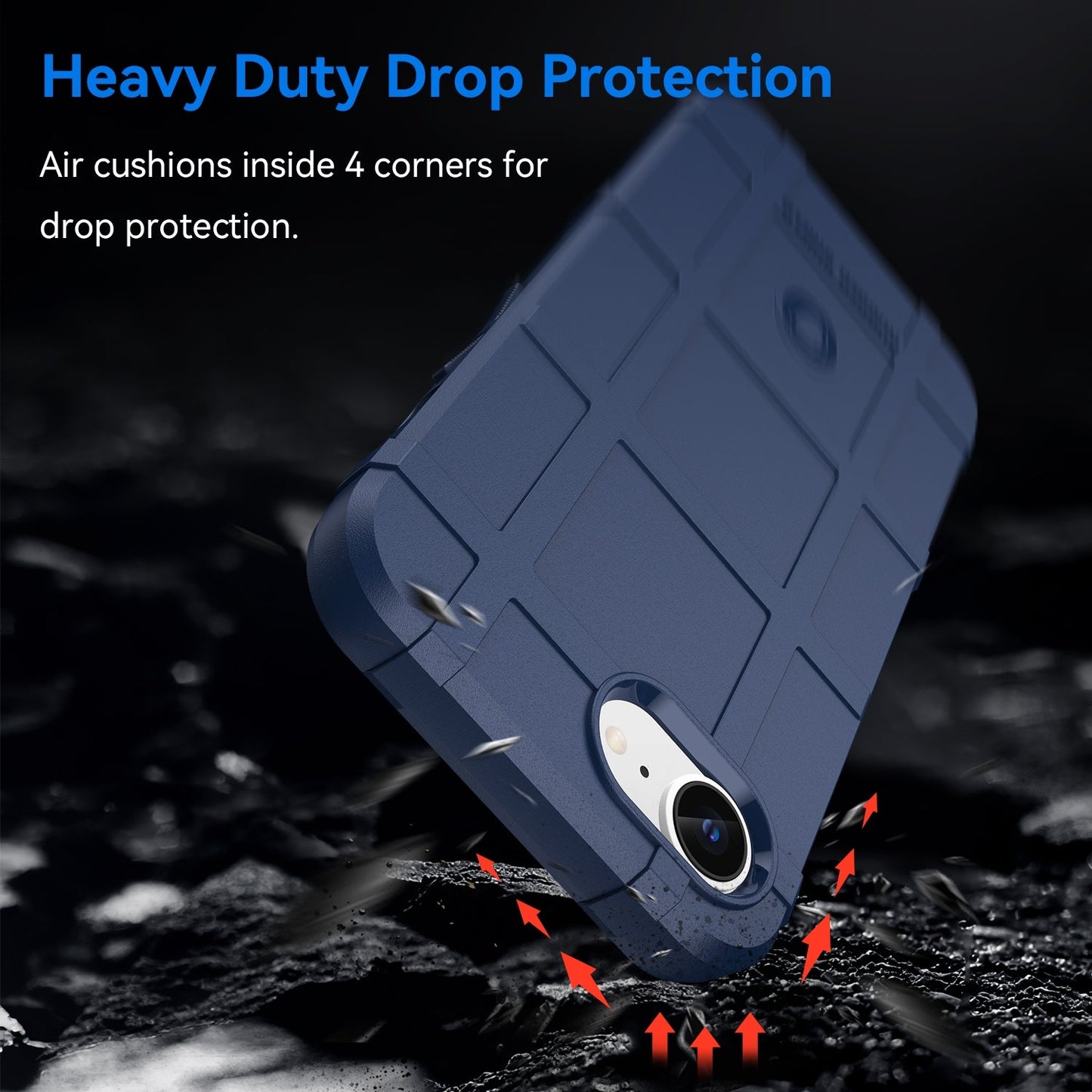 For iPhone 16e Full Coverage Shockproof TPU Phone Case(Blue)