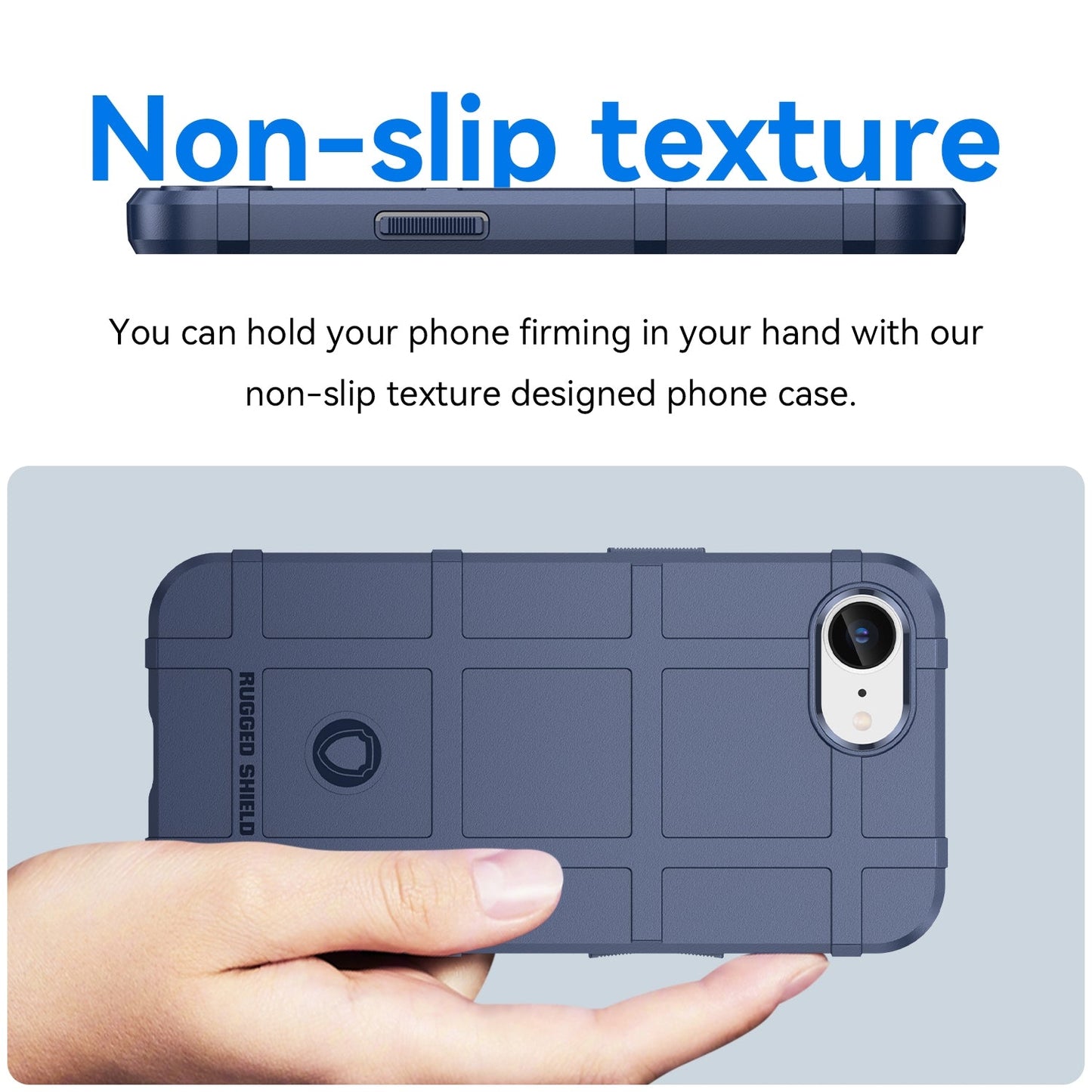 For iPhone 16e Full Coverage Shockproof TPU Phone Case(Blue)