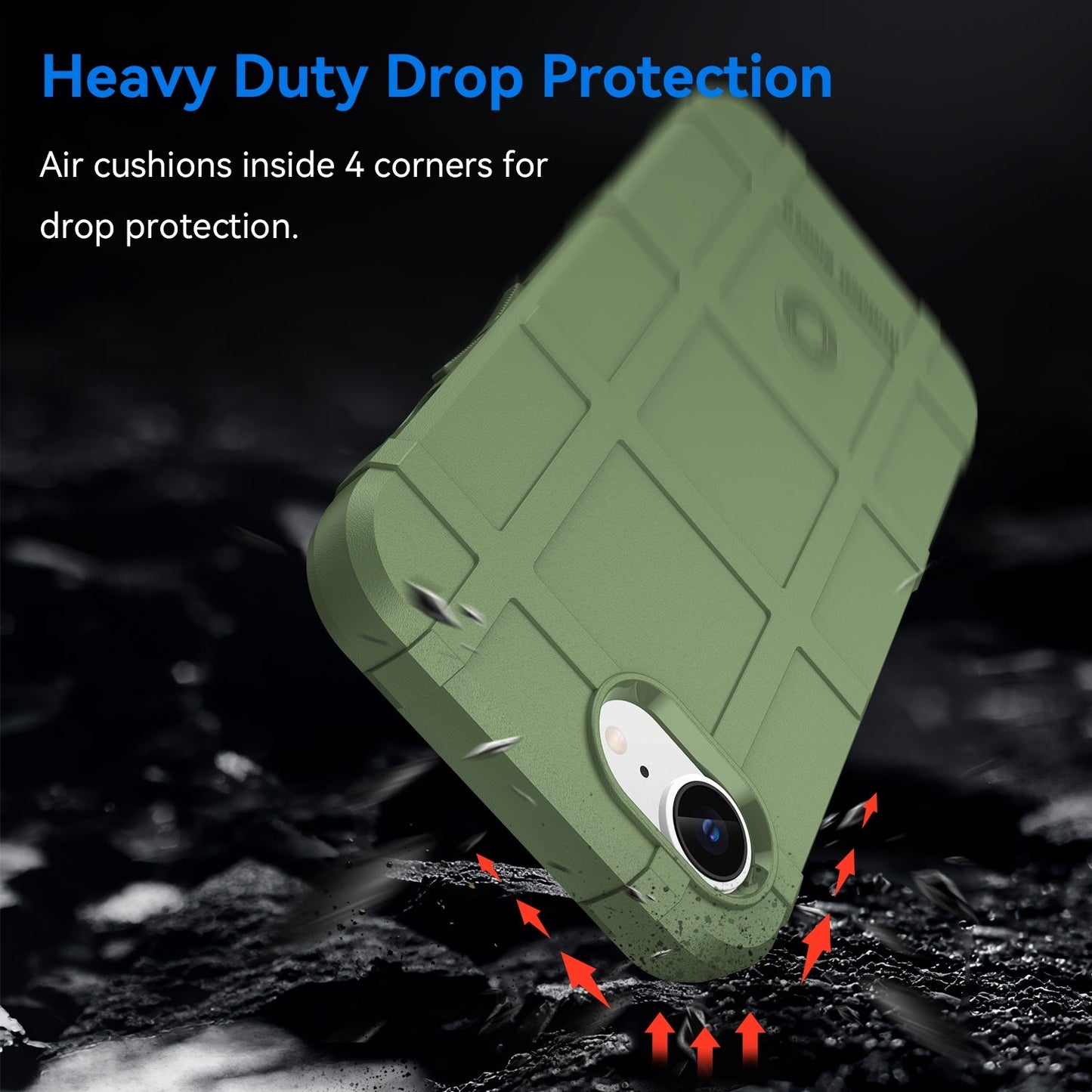 For iPhone 16e Full Coverage Shockproof TPU Phone Case(Green)