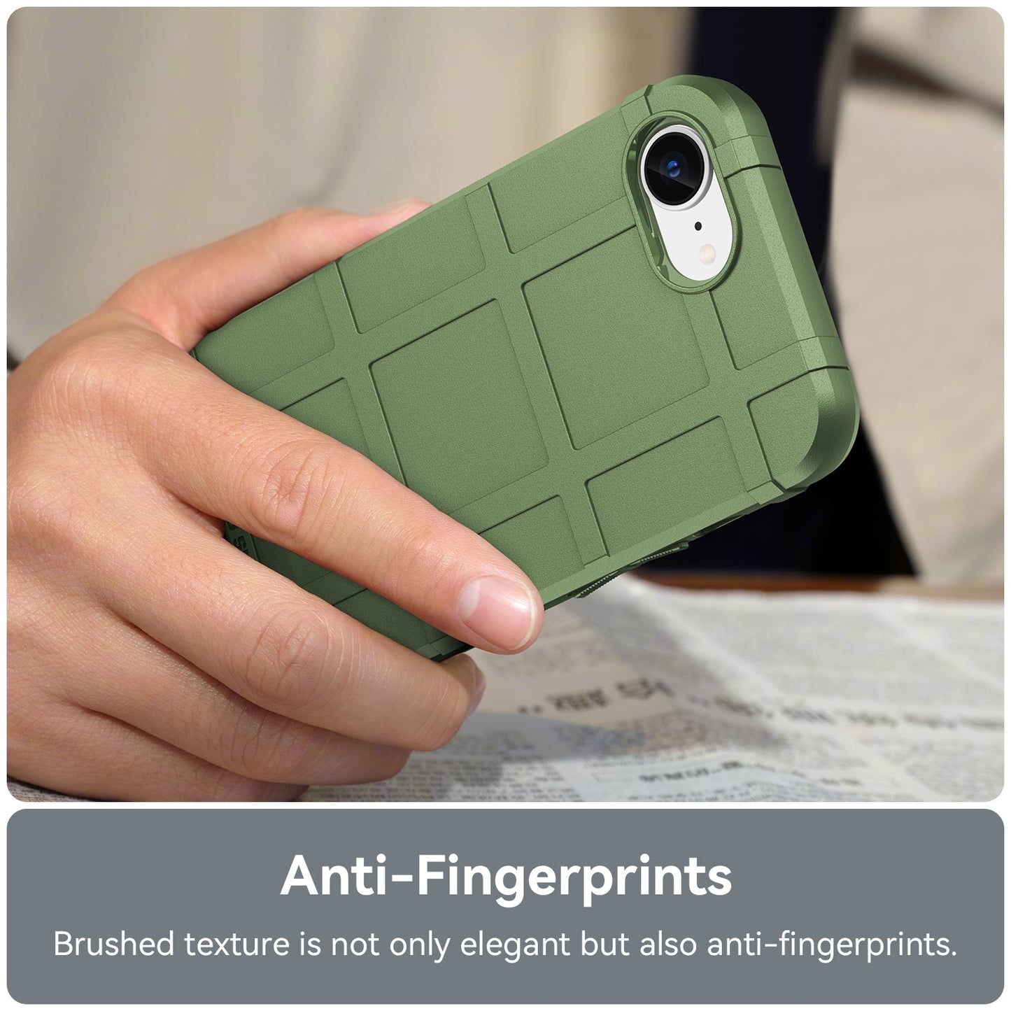 For iPhone 16e Full Coverage Shockproof TPU Phone Case(Green)