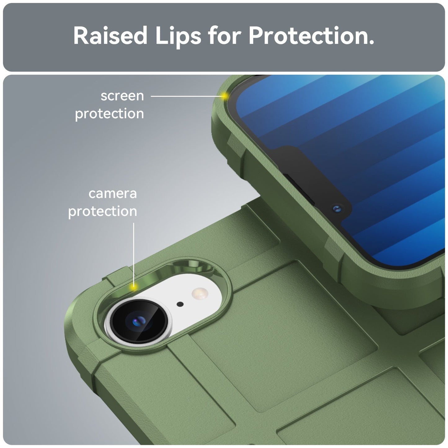 For iPhone 16e Full Coverage Shockproof TPU Phone Case(Green)