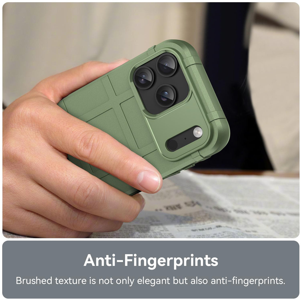 Compatible with iPhone 18 Pro Max Full Coverage Shockproof TPU Phone Case - Green