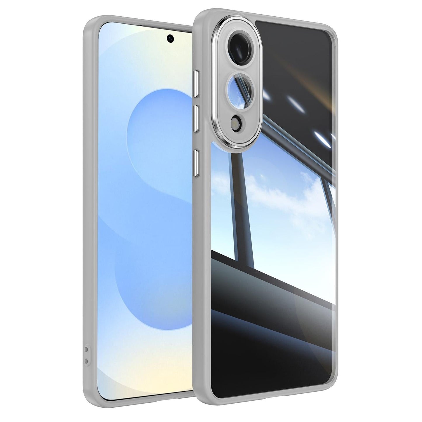 For Samsung Galaxy S25 Edge 5G Acrylic Hybrid TPU Armor Shockproof Phone Case(Grey)