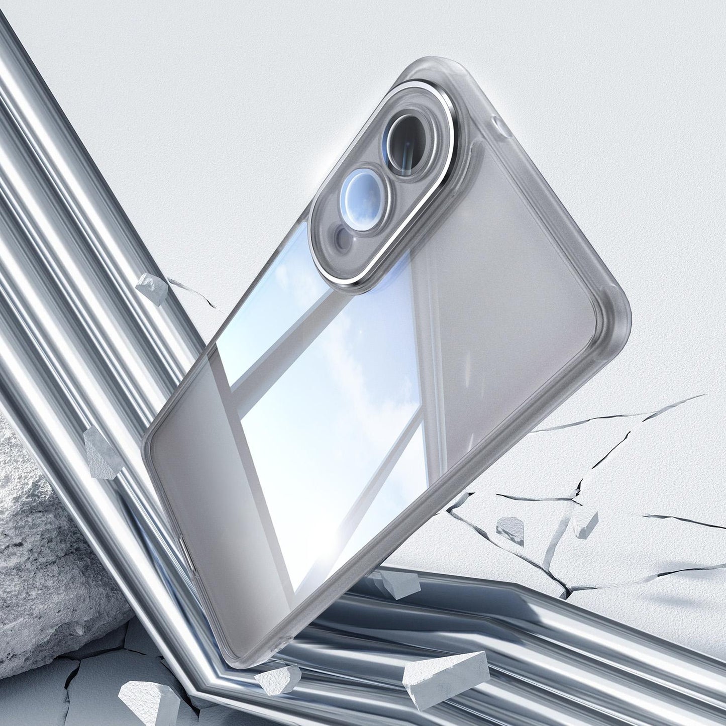 For Samsung Galaxy S25 Edge 5G Acrylic Hybrid TPU Armor Shockproof Phone Case(Transparent)