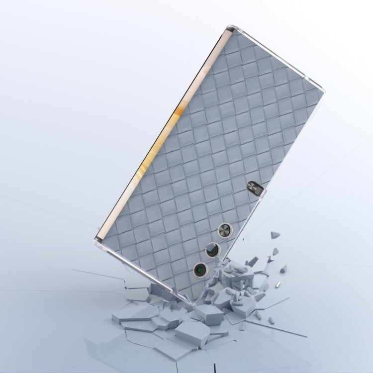 For Honor V Purse Woven Texture Transparent Frame PU Phone Case(Light Blue)