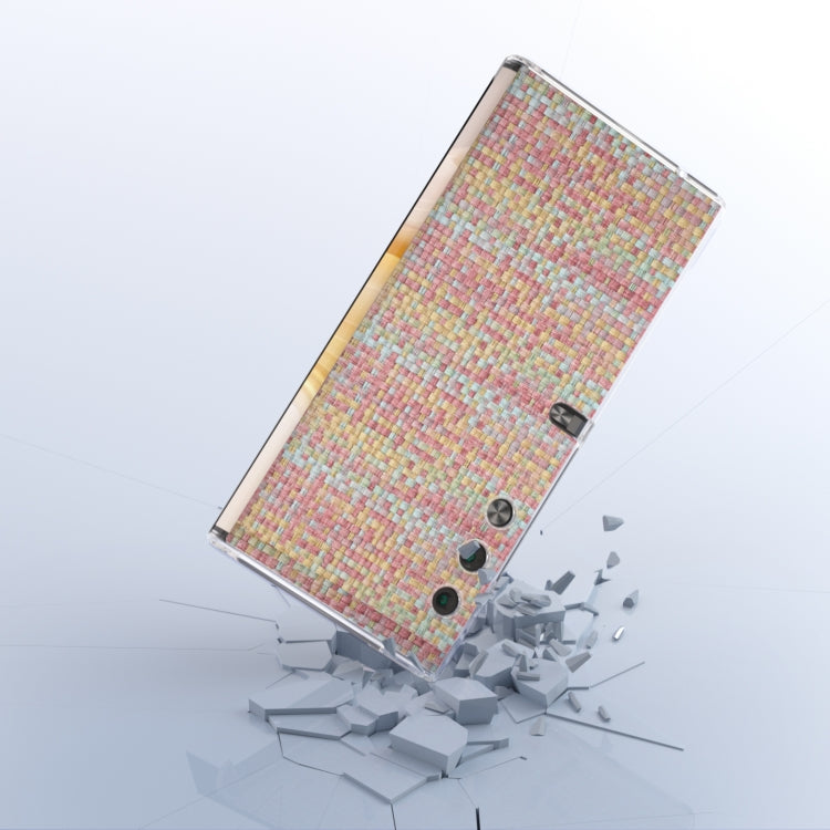 For Honor V Purse Colorful Rhombic Texture Transparent Frame PU Phone Case(Pink)