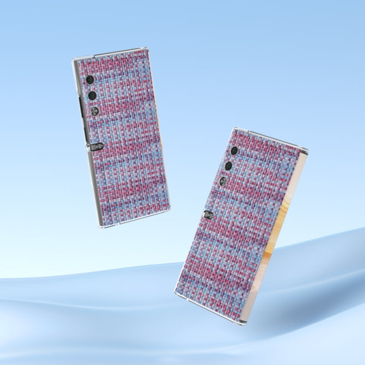 For Honor V Purse Colorful Rhombic Texture Transparent Frame PU Phone Case(Purple)