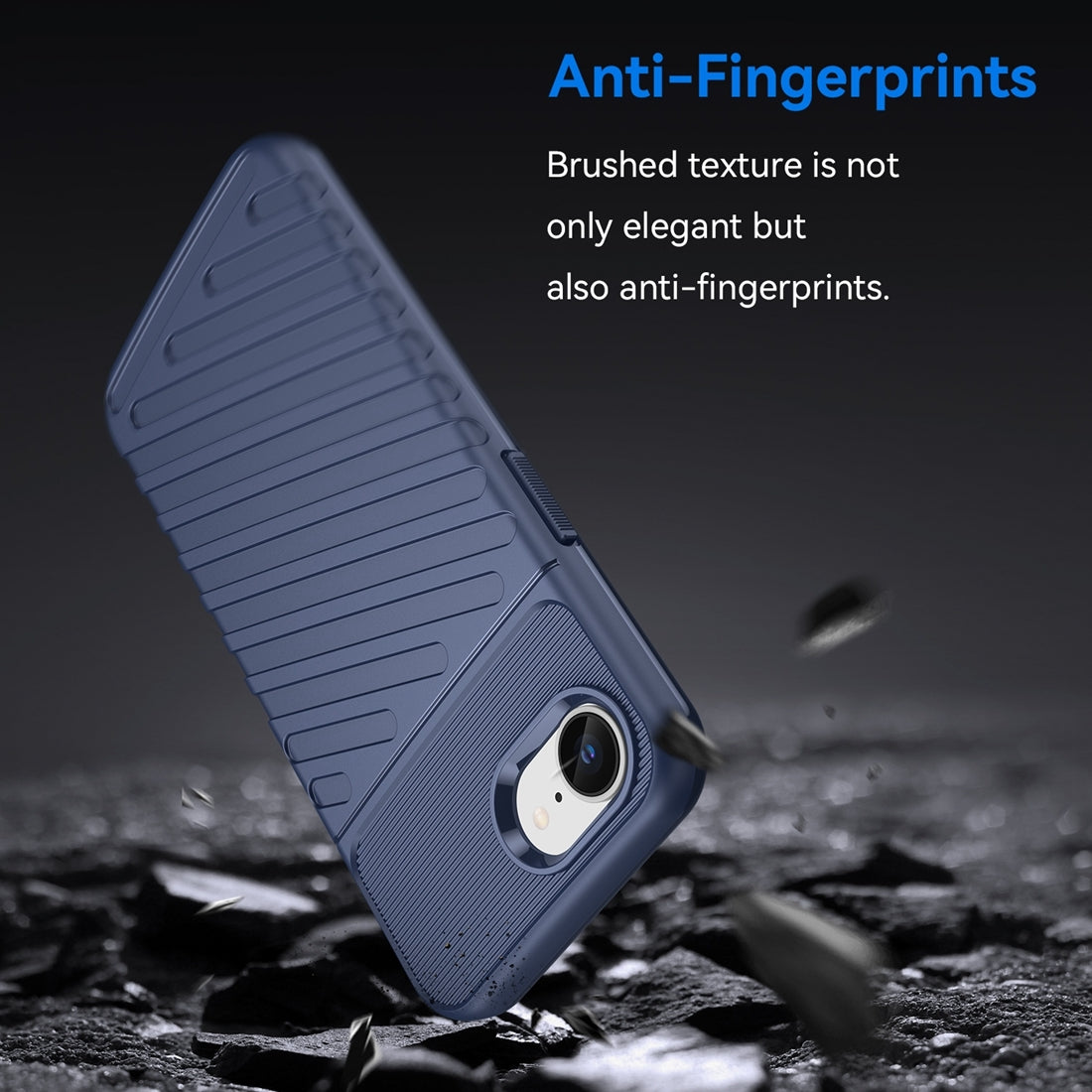 For iPhone 16e Thunderbolt Shockproof Soft TPU Phone Case(Blue)