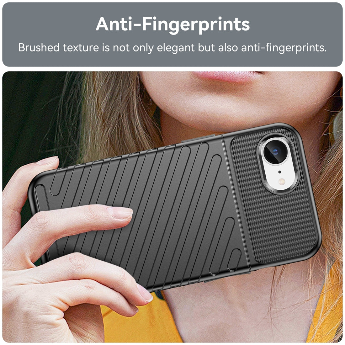 For iPhone 16e Thunderbolt Shockproof Soft TPU Phone Case(Black)