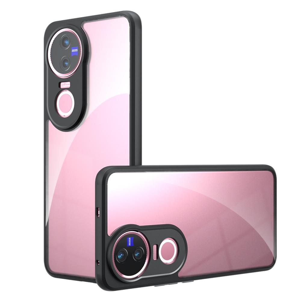 For vivo V50 Armor Precise Hole PC Hybrid TPU Phone Case(Transparent)