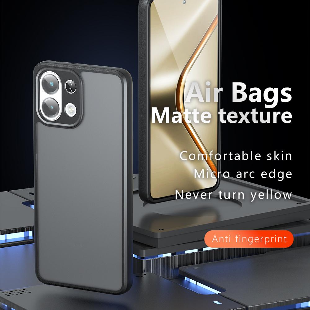 For OPPO K13 / K13x Armor Precise Hole PC Hybrid TPU Phone Case(Frosted Black)