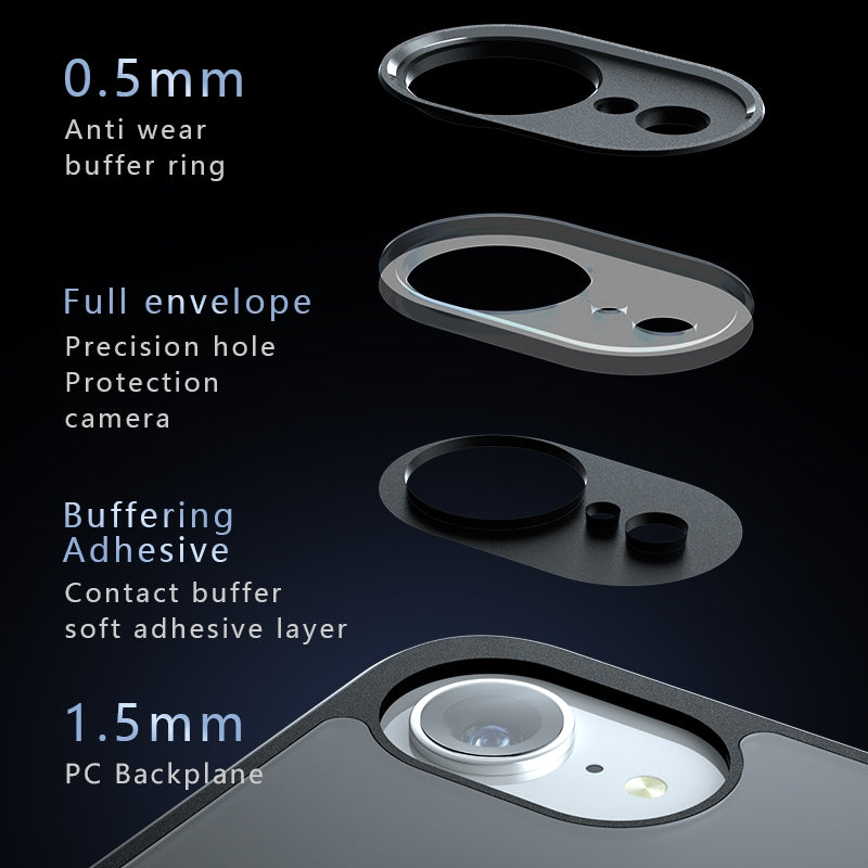 For iPhone 16e Armor Precise Hole PC Hybrid TPU Phone Case(Transparent)