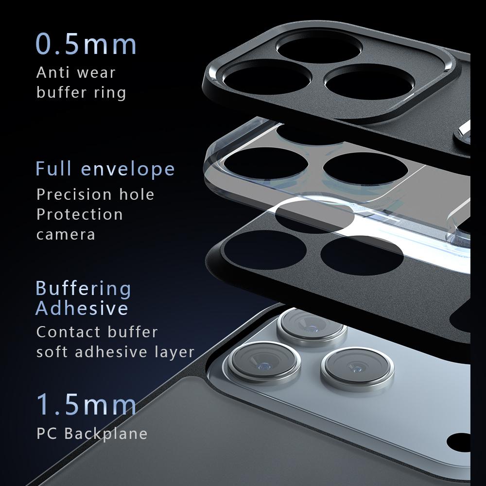Compatible with iPhone 18 Pro Max Armor Precise Hole PC Dual-Layer TPU Phone Case - Transparent