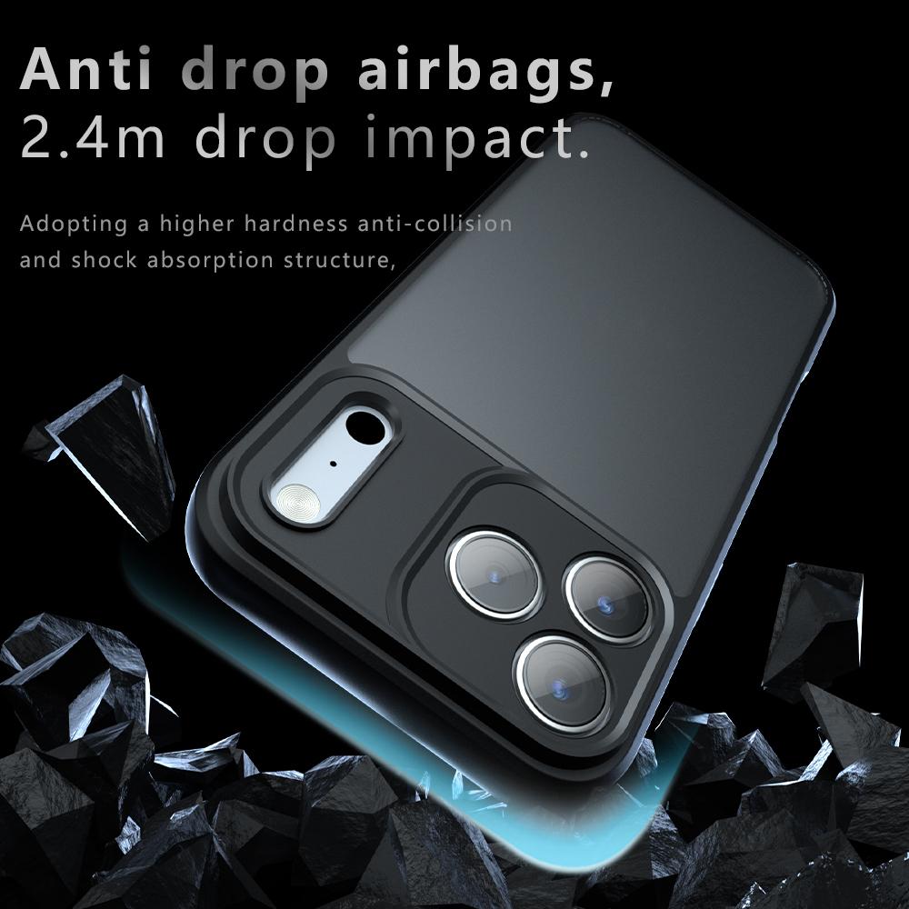 Compatible with iPhone 18 Pro Max Armor Precise Hole PC Dual-Layer TPU Phone Case - Transparent