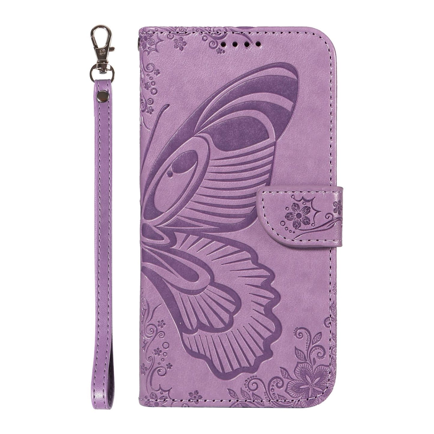 For vivo V50 5G Global Swallowtail Butterfly Embossed Leather Phone Case(Purple)