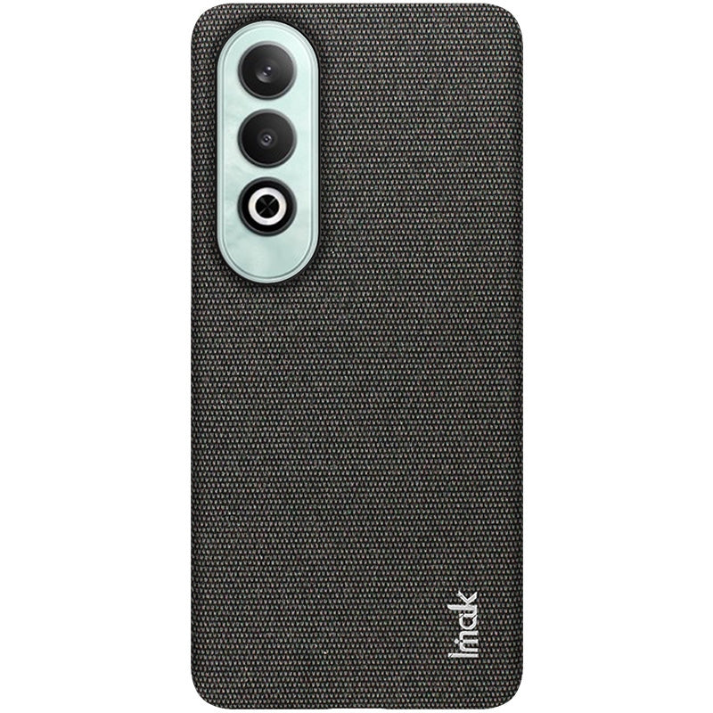 For OPPO K12 5G imak Ruiyi Series Cloth Texture PU + PC Phone Case(Black)