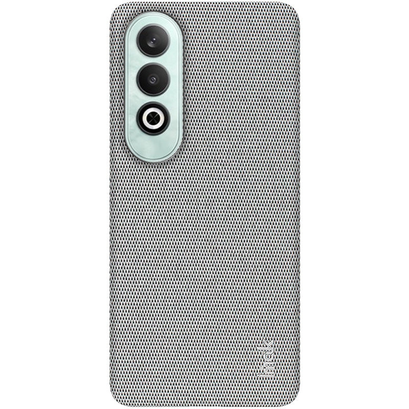 For OPPO K12 5G imak Ruiyi Series Cloth Texture PU + PC Phone Case(Light Grey)