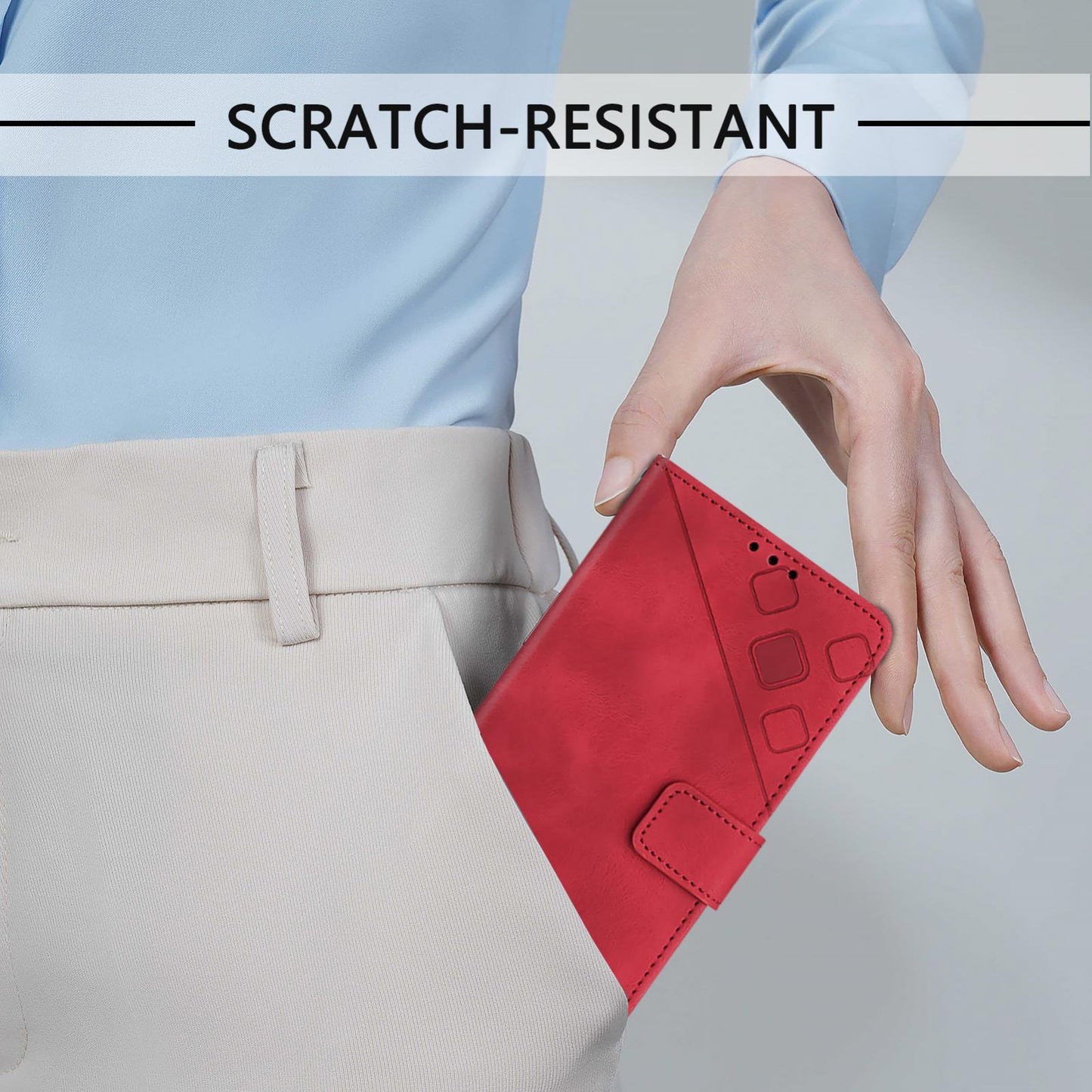 For vivo V50 Lite 5G Skin Feel Embossed Leather Phone Case(Red)