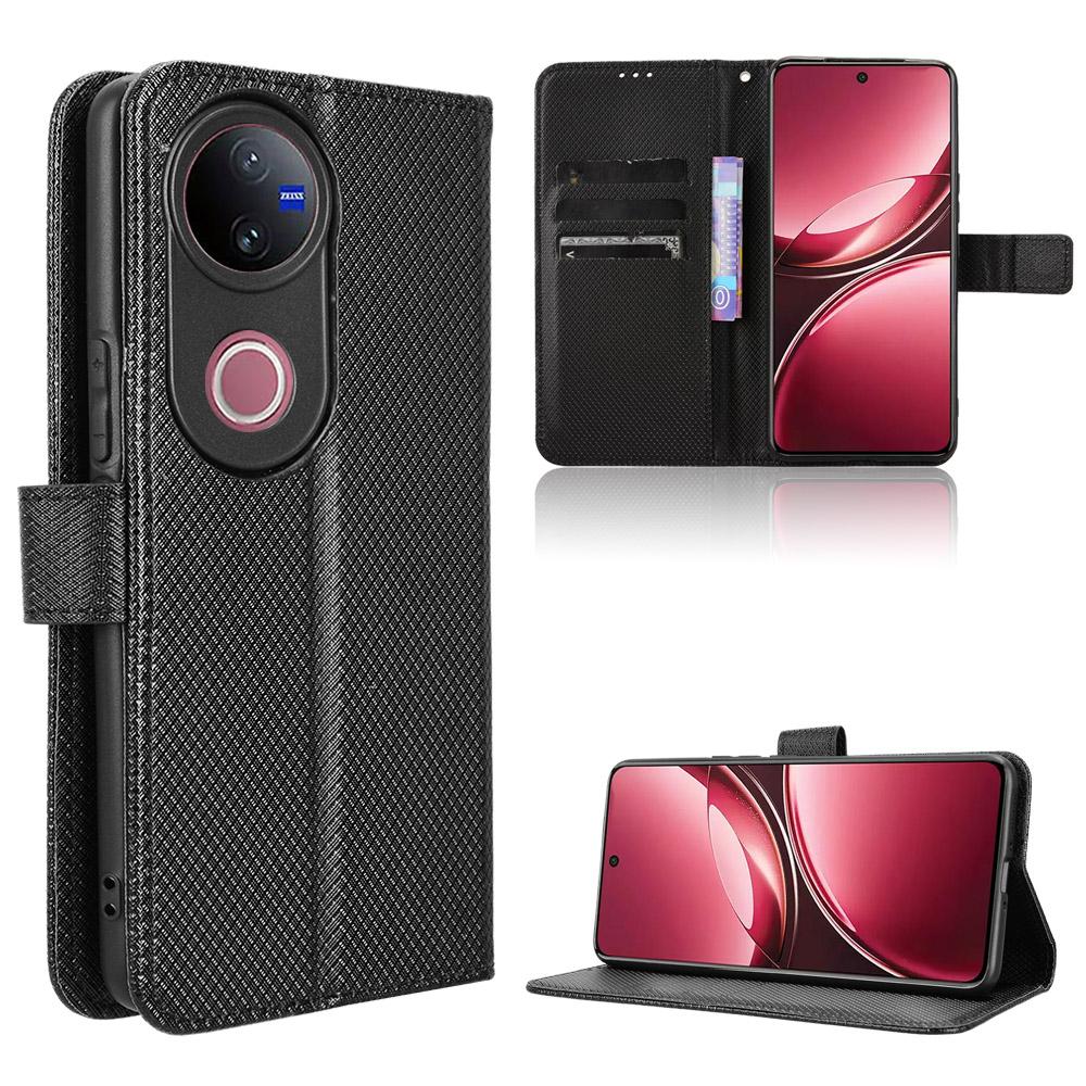 For vivo V50 5G Diamond Texture Leather Phone Case(Black)
