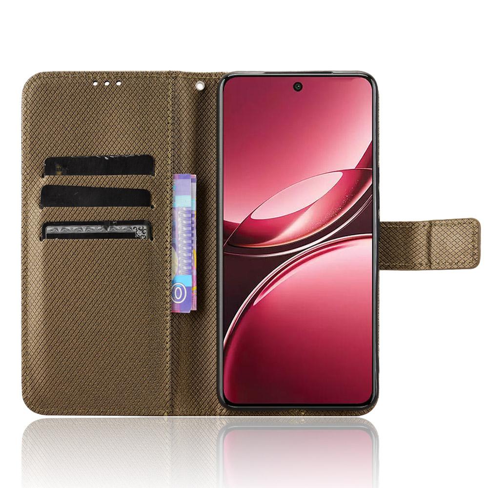 For vivo V50 5G Diamond Texture Leather Phone Case(Brown)