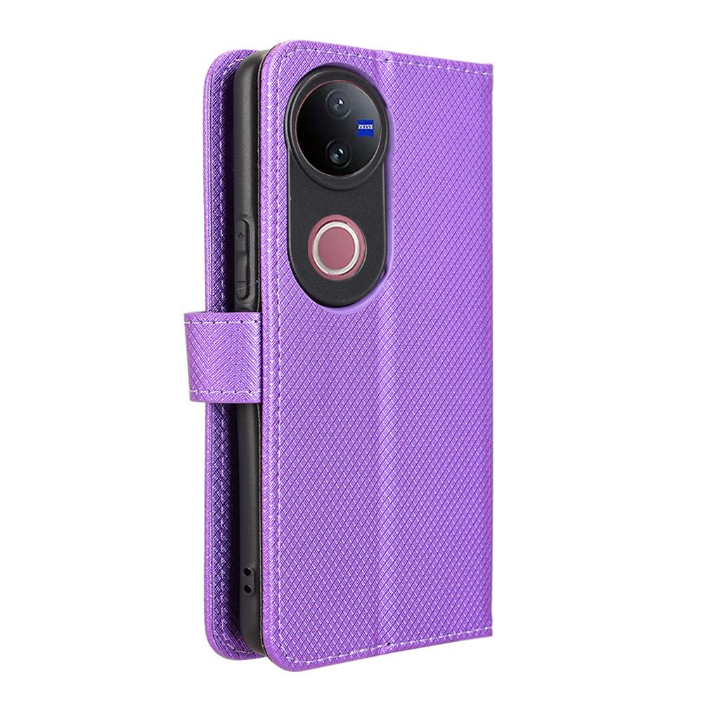 For vivo V50 5G Diamond Texture Leather Phone Case(Purple)
