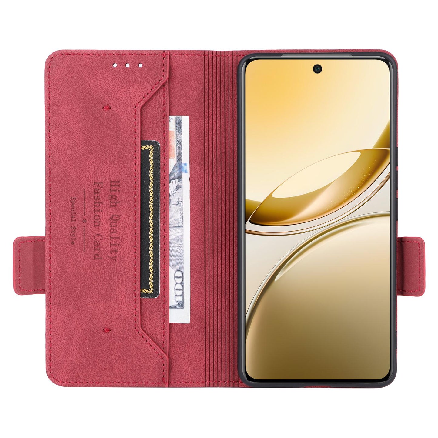 For vivo V50 5G Magnetic Clasp Leather Phone Case(Red)