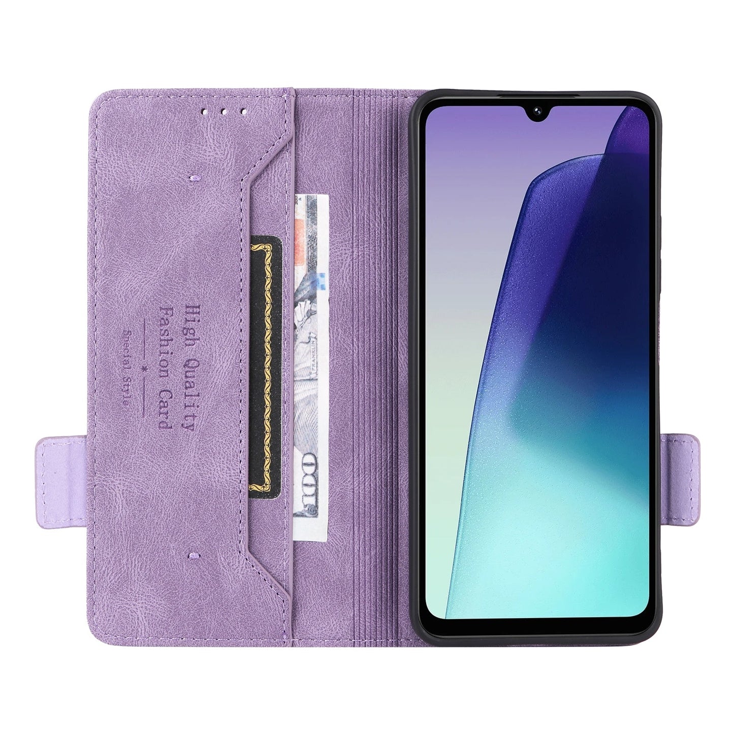 For Redmi 14C Magnetic Clasp Leather Phone Case(Purple)