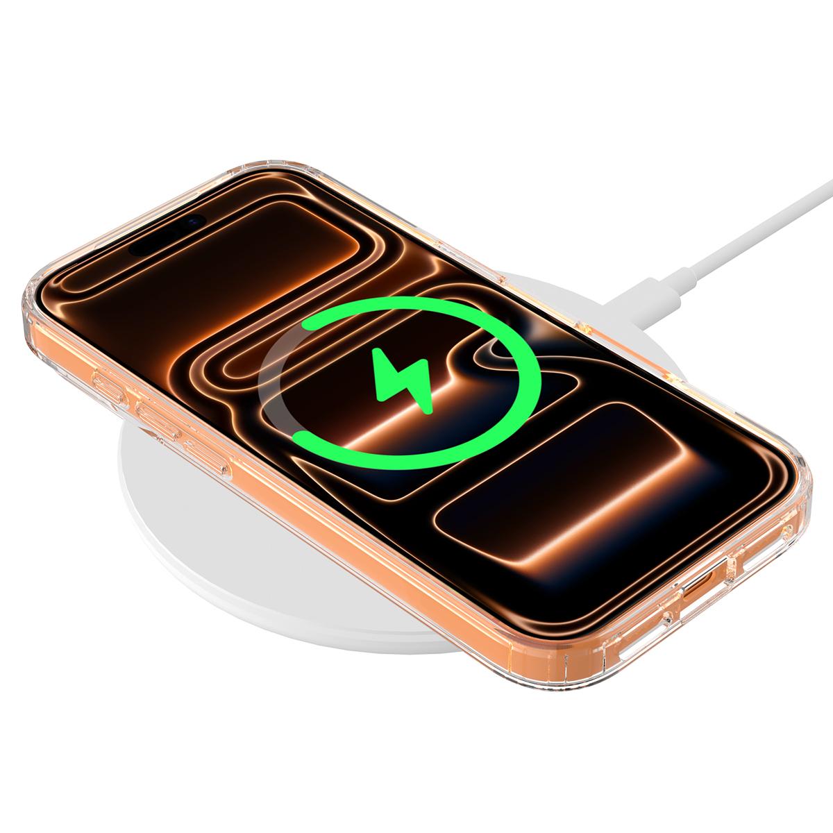 Compatible with iPhone 18 Pro Max C-type MagSafe Clear Acrylic PC Dual-Layer TPU Phone Case - Transparent
