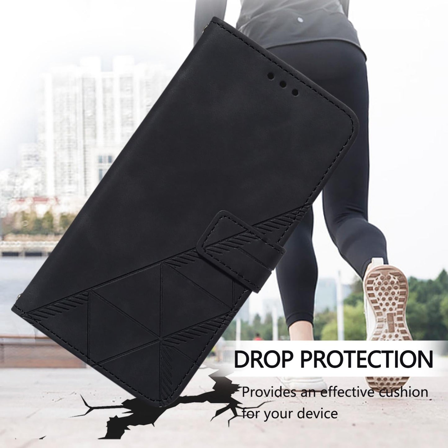 For vivo V50 Global Crossbody 3D Embossed Flip Leather Phone Case(Black)