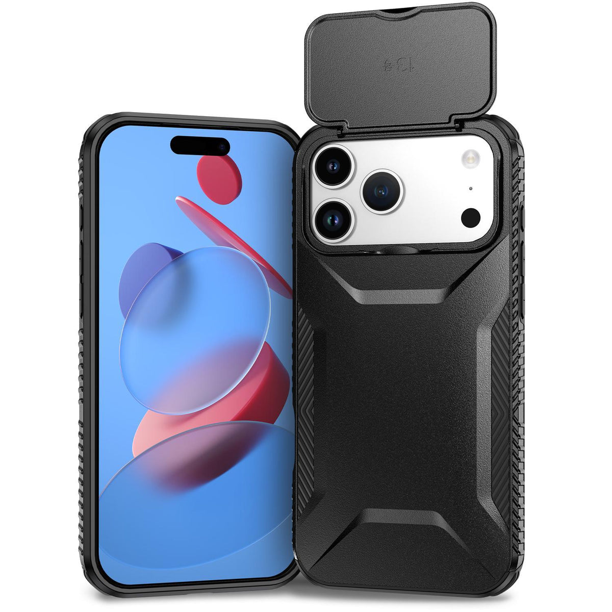 Compatible with iPhone 18 Pro Max Sliding Camshield Phone Case - Black
