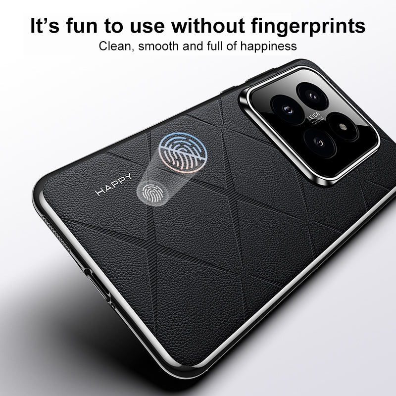 For Xiaomi 15 Pro Plain Leather PC Phone Case(Black)