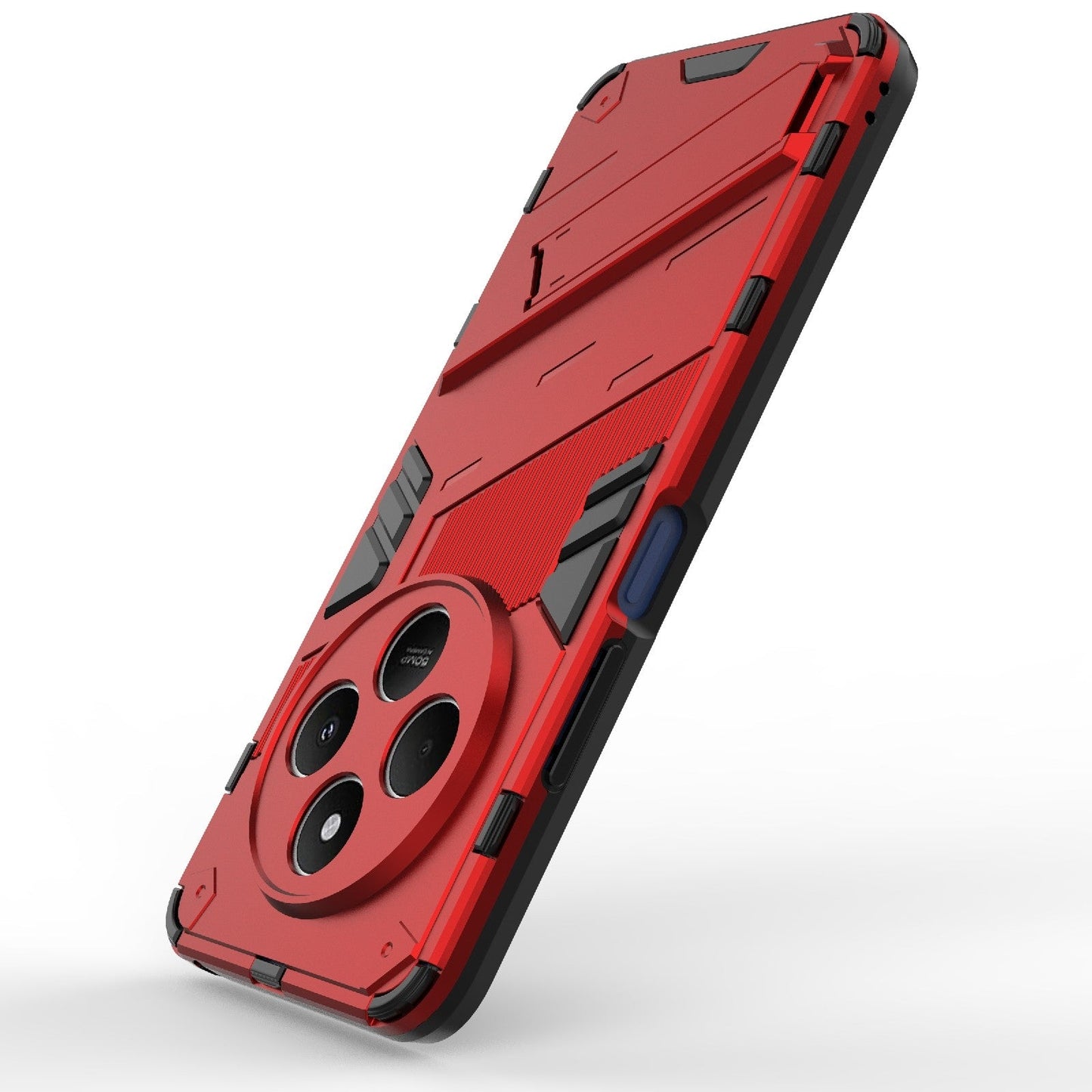 For Redmi 14C 4G Global Punk Armor 2 in 1 PC + TPU Phone Case with Holder(Red)