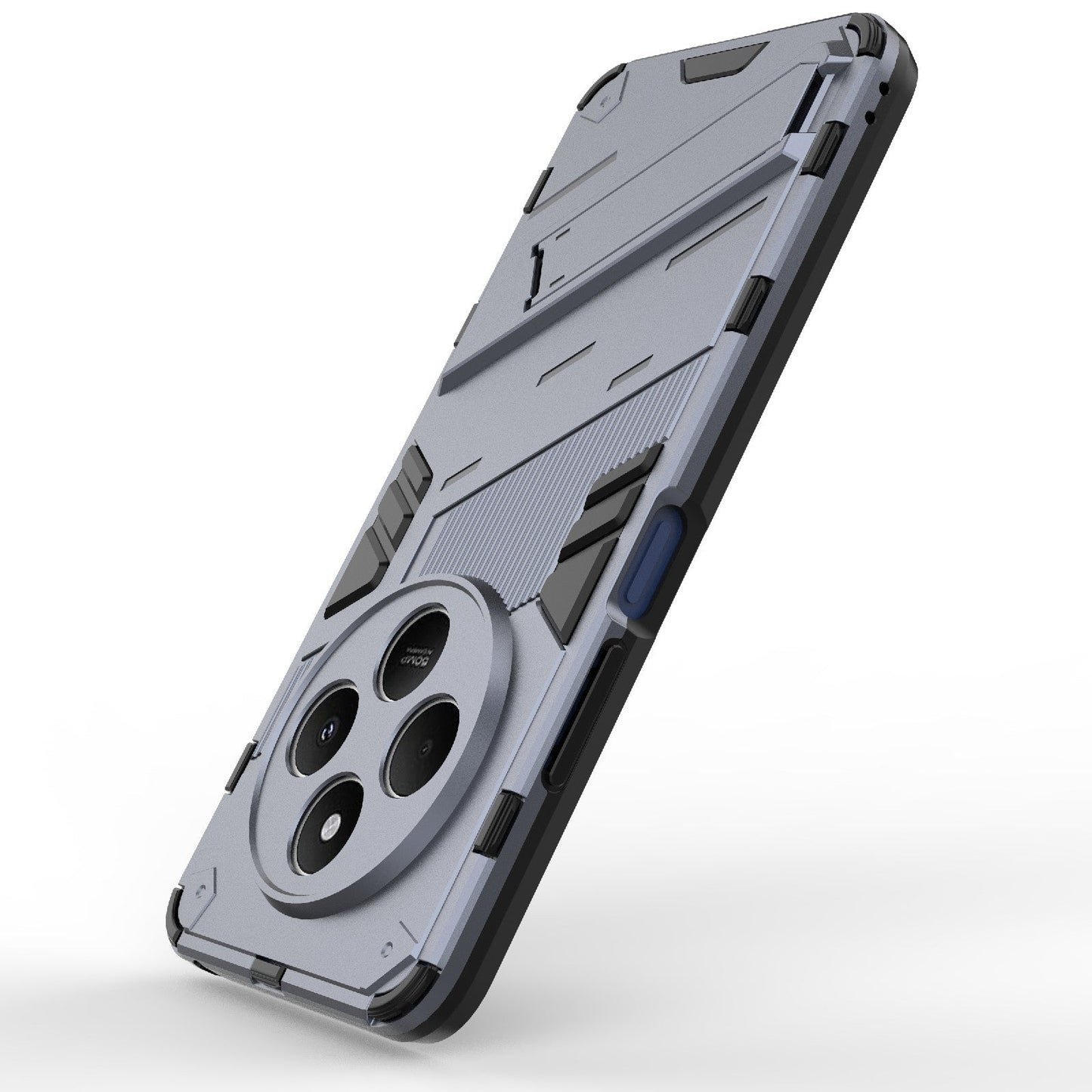 For Redmi 14C 4G Global Punk Armor 2 in 1 PC + TPU Phone Case with Holder(Grey)