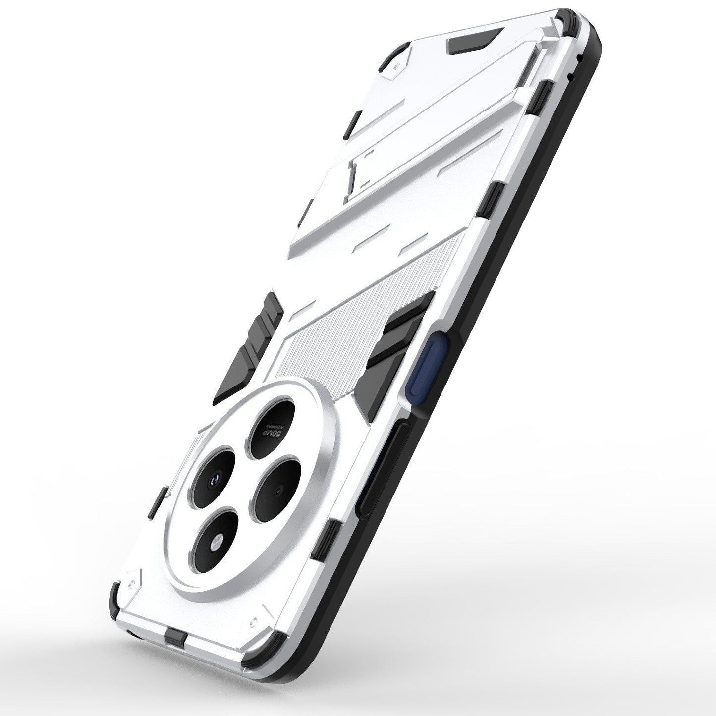 For Redmi 14C 4G Global Punk Armor 2 in 1 PC + TPU Phone Case with Holder(White)