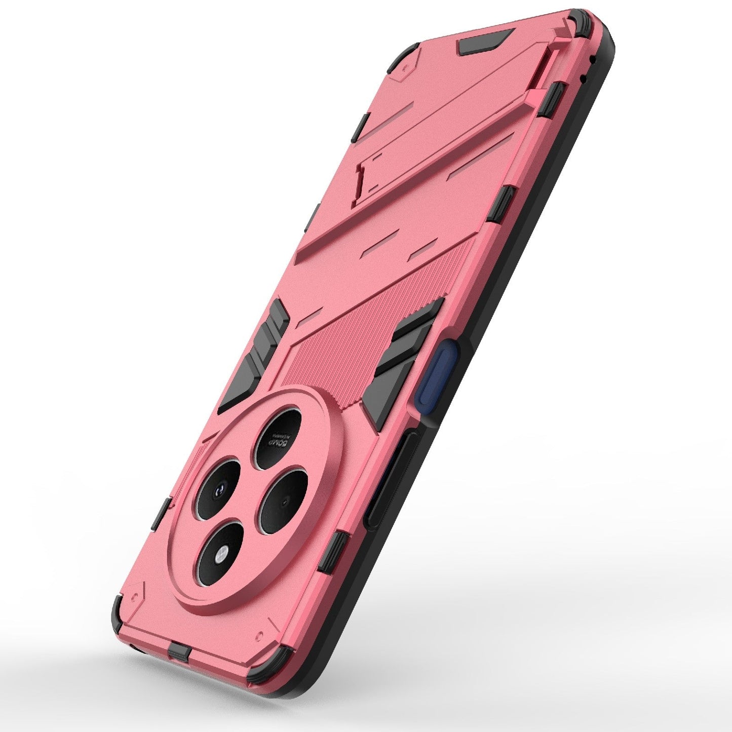 For Redmi 14C 4G Global Punk Armor 2 in 1 PC + TPU Phone Case with Holder(Light Red)