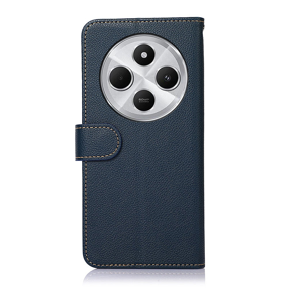 For Redmi 14C 4G KHAZNEH Litchi Texture Leather RFID Phone Case(Blue)