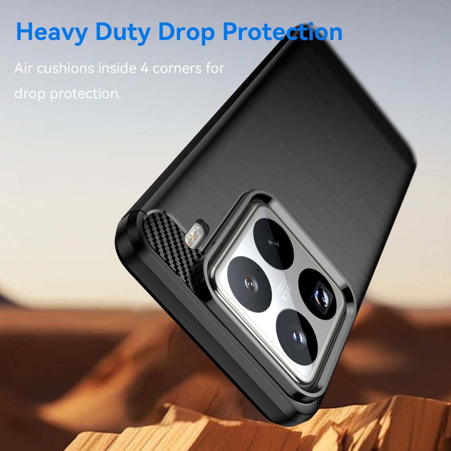 For Xiaomi 15 Pro Carbon Fiber Brushed Texture TPU Phone Case(Black)