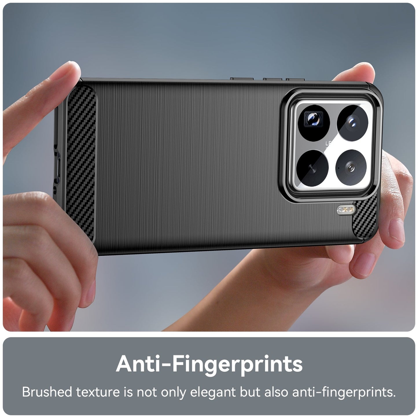 For Xiaomi 15 Pro Carbon Fiber Brushed Texture TPU Phone Case(Black)