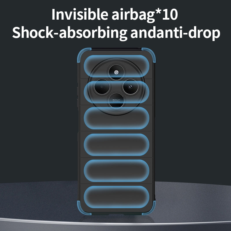 For Redmi 14C 4G Global Magic Shield TPU + Flannel Phone Case(Dark Blue)