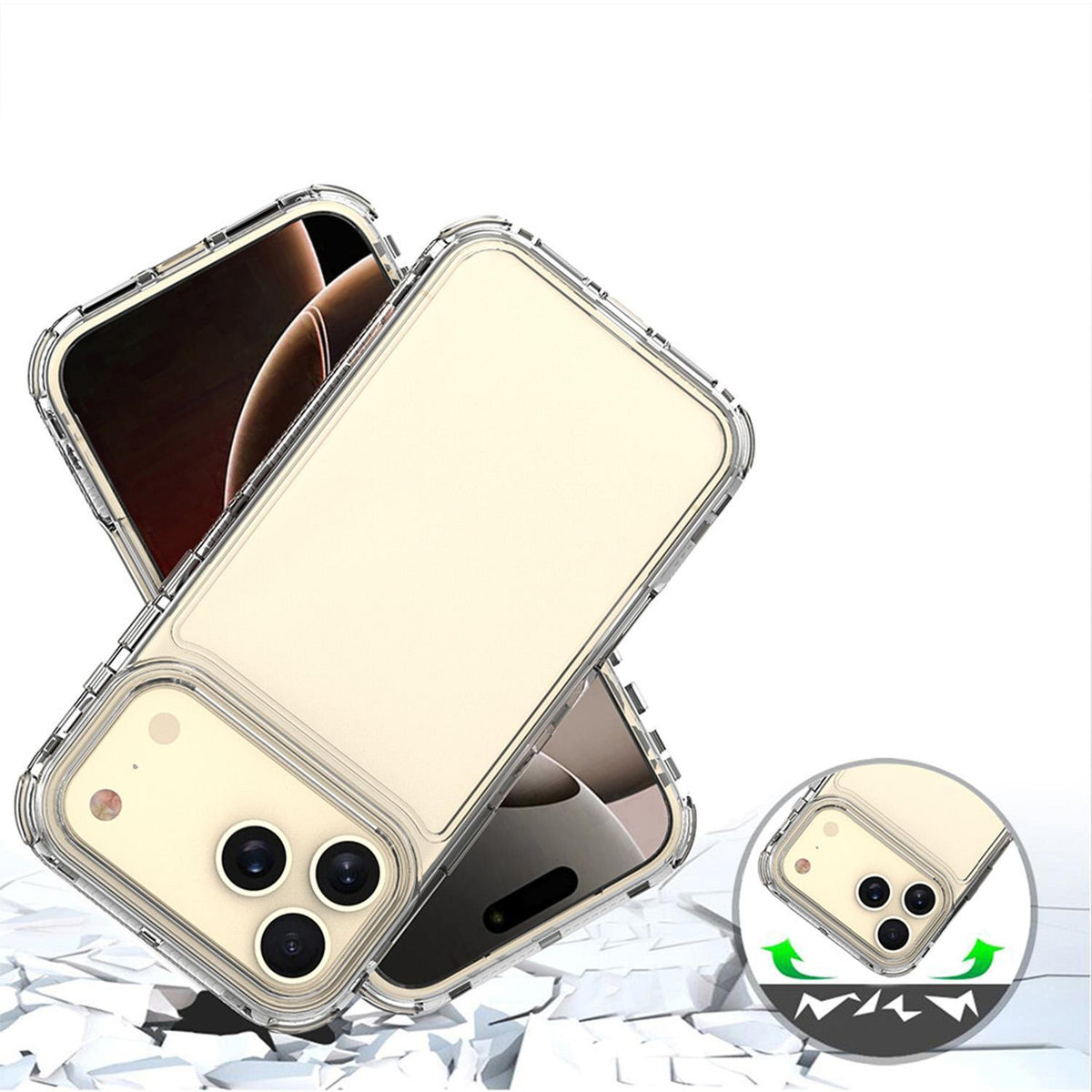 Compatible with iPhone 18 Pro Max Acrylic Transparent Phone Case
